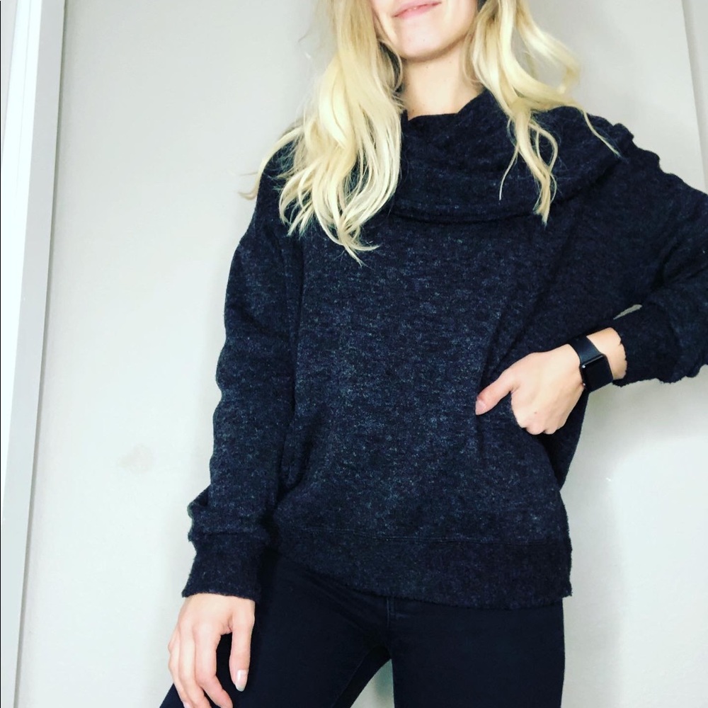 Charcoal gray turtleneck